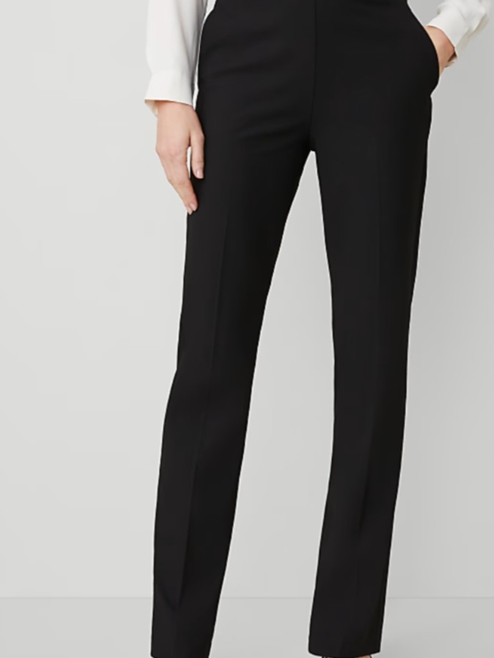 Ann Taylor The Side Zip Ankle Pants In Black